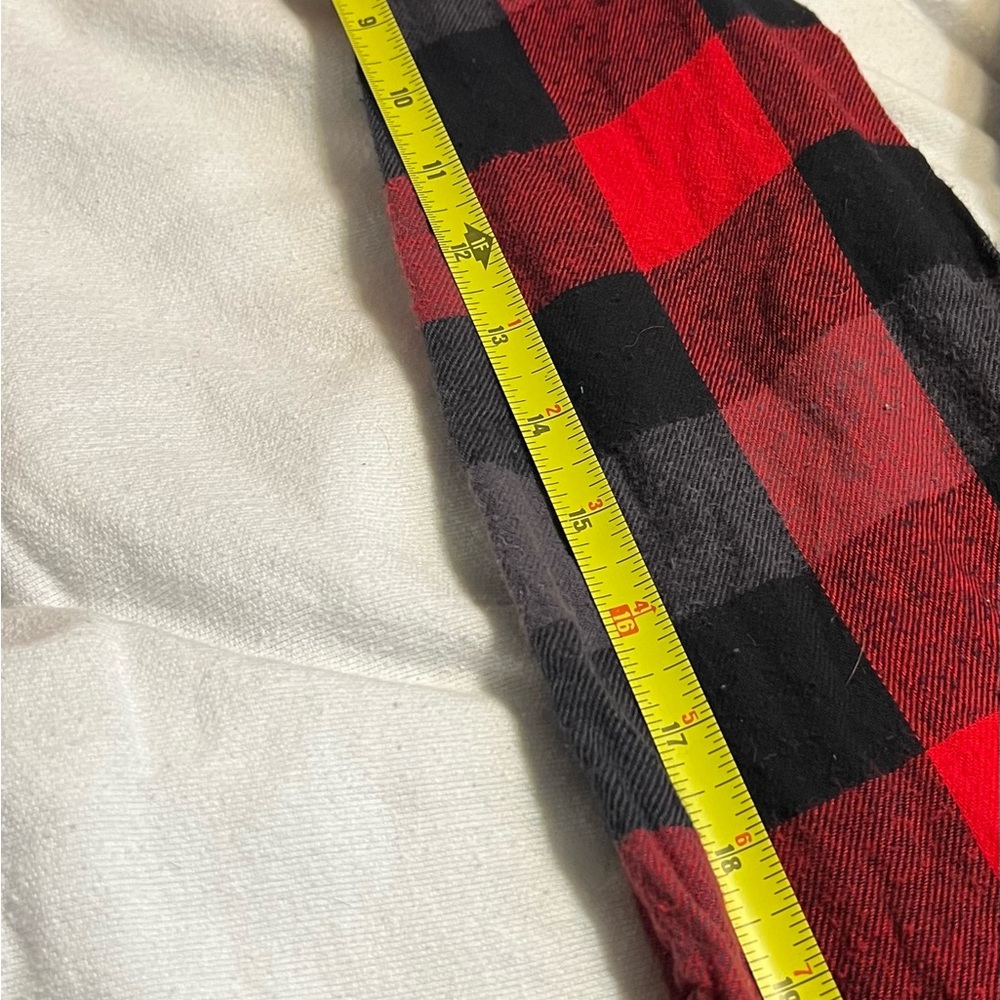 Tony Hawk Flannel Shirt Red/Black/Gray Plaid Long Sleeve Button Down - Picture 7 of 7